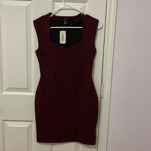 Burgundy/black dress